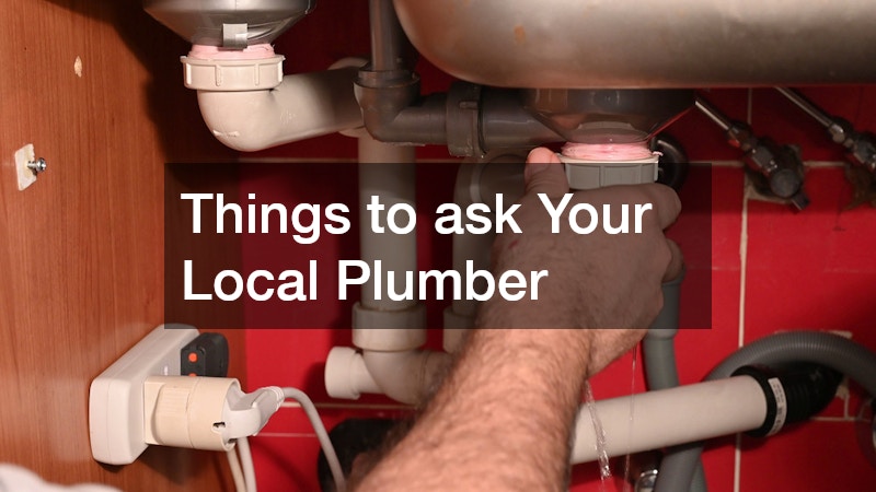 Things to ask Your Local Plumber